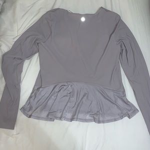 Lululemon light purple pleated back top